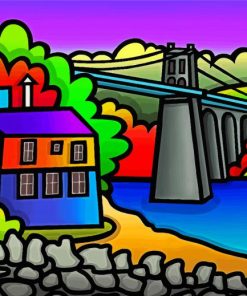 Menai Bridge Art Diamond Paintings