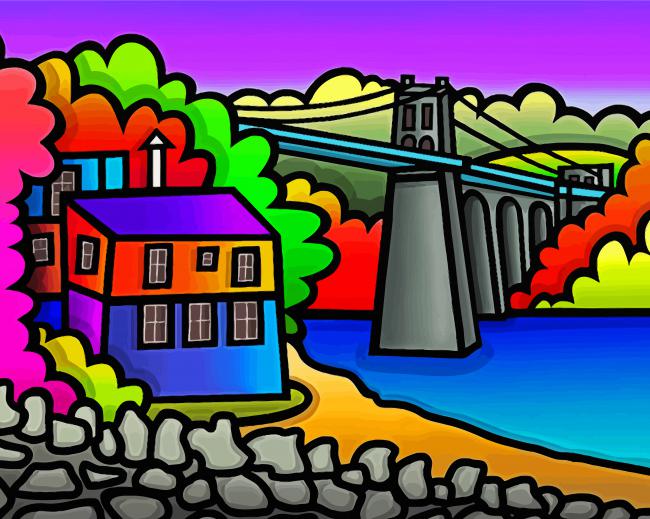 Menai Bridge Art Diamond Paintings