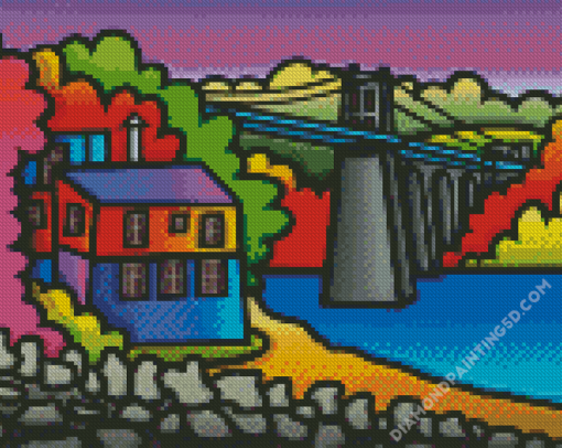 Menai Bridge Art Diamond Paintings