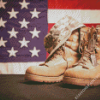 Military Boots Dog Tag Diamond Paintings