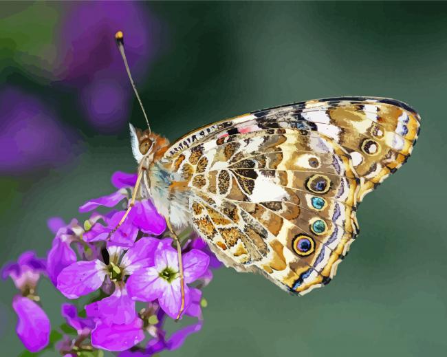 Painted Lady Insect Diamond Paintings