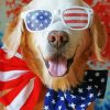 Patriotic Dog Diamond Paintings