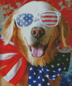 Patriotic Dog Diamond Paintings