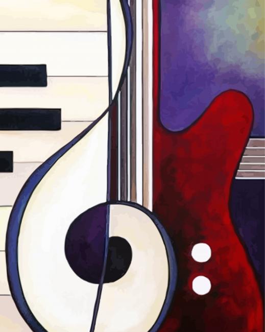 Piano Guitar Diamond Paintings