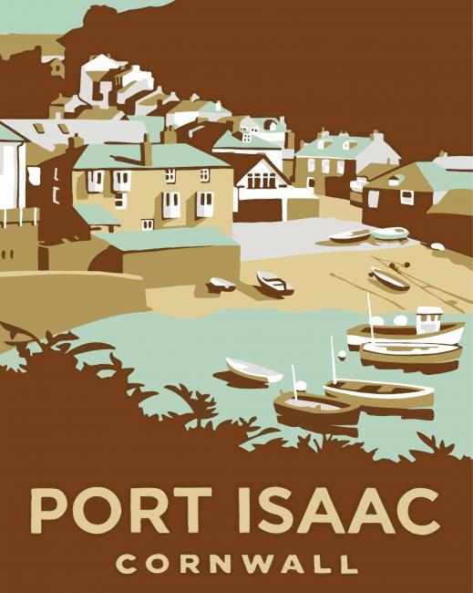 Port Isaac Cornwall Poster Diamond Paintings