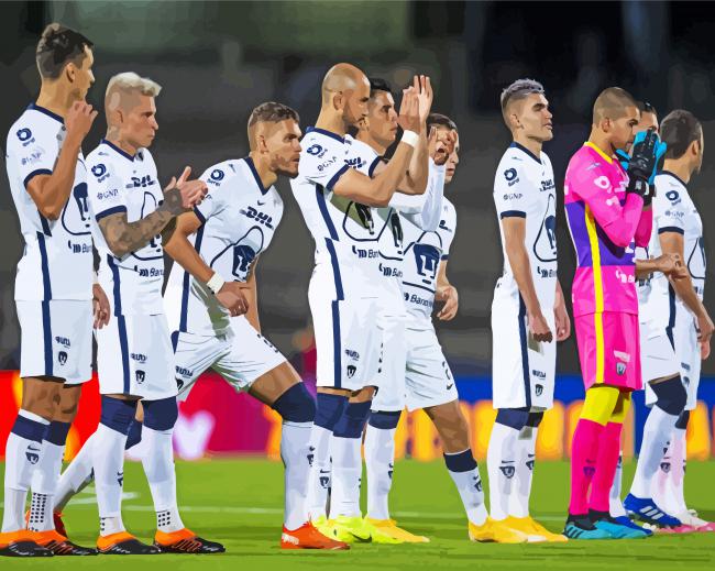 Pumas Unam Football Players Diamond Paintings