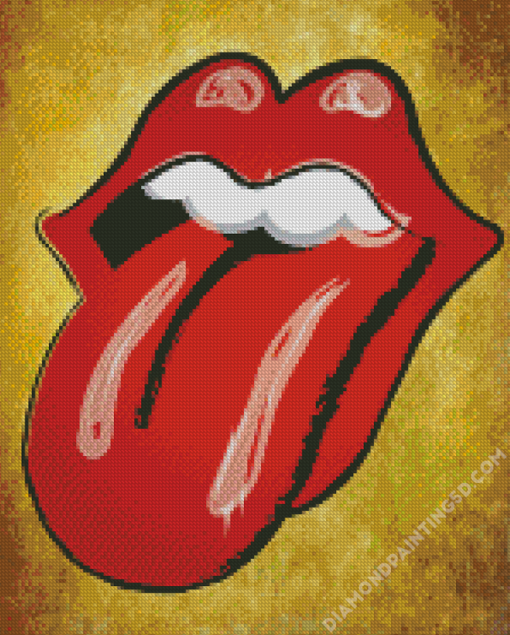 Rolling Stones Logo Diamond Paintings