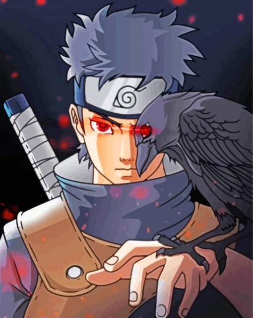 Shisui Uchiha With His Crow Diamond Paintings