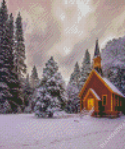 Snow Church Diamond Paintings