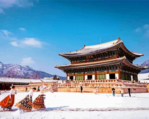 South Korea In Winter Diamond Paintings