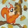 Squirrel Gathers Acorns Diamond Paintings