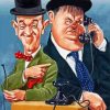 Stan And Ollie Caricature Art Diamond Paintings