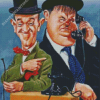 Stan And Ollie Caricature Art Diamond Paintings