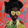 Stylish African Girl In Turban Diamond Paintings