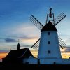 Sunset Lytham Windmill Diamond Paintings