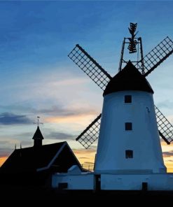 Sunset Lytham Windmill Diamond Paintings