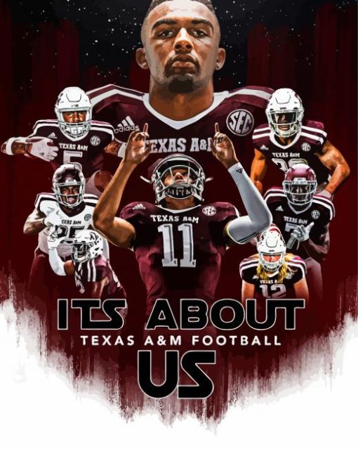 Texas A M Aggies Football Poster Diamond Paintings