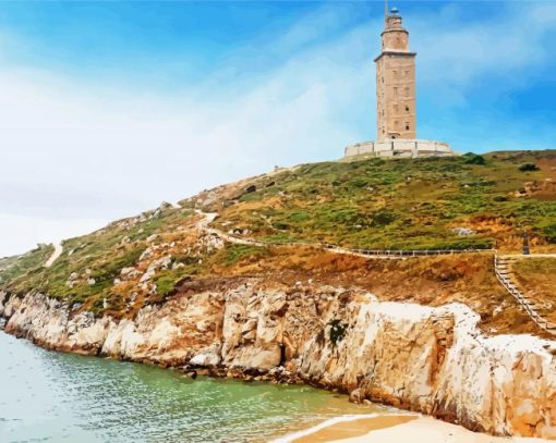 Tower Of Hercules Galicia Diamond Paintings