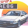 Toyota AE86 Illustration Art Diamond Paintings