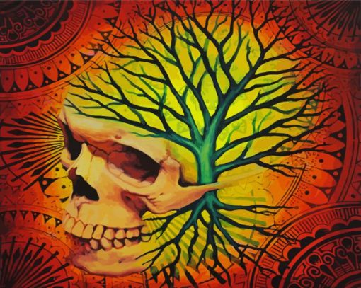 Tribal Skull Tree Diamond Paintings