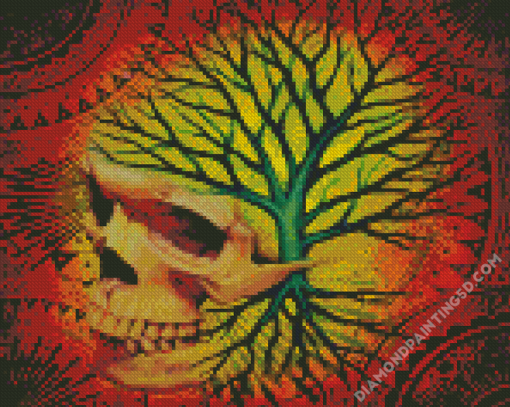 Tribal Skull Tree Diamond Paintings