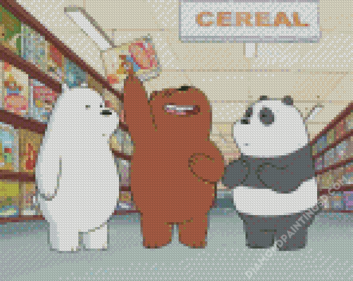 We Bare Bears Characters Diamond Paintings