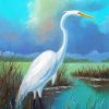 White Egret Diamond Paintings