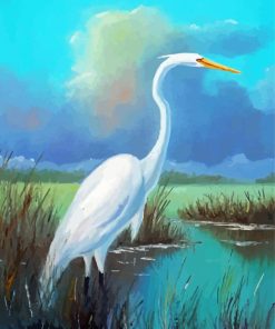 White Egret Diamond Paintings