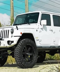 White Jeep Jku Diamond Paintings