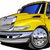 Yellow Tow Truck Diamond Paintings