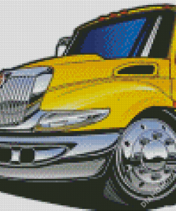 Yellow Tow Truck Diamond Paintings