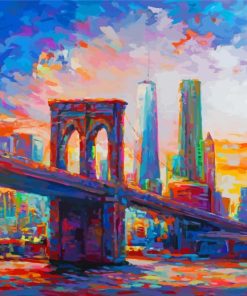 Aesthetic Abstract Colorful Bridge Diamond Paintings