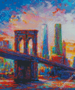 Aesthetic Abstract Colorful Bridge Diamond Paintings