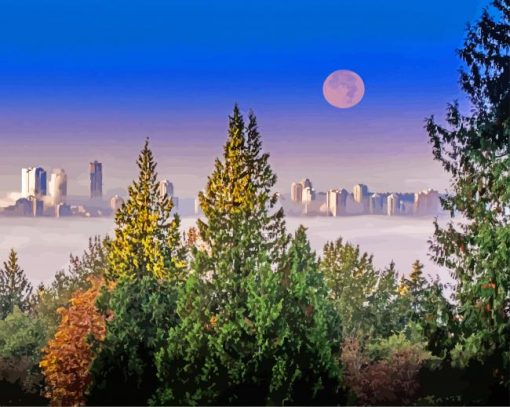 Aesthetic Burnaby Moon Diamond Paintings