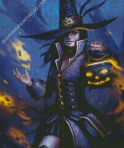 Aesthetic Halloween Witch Diamond Paintings