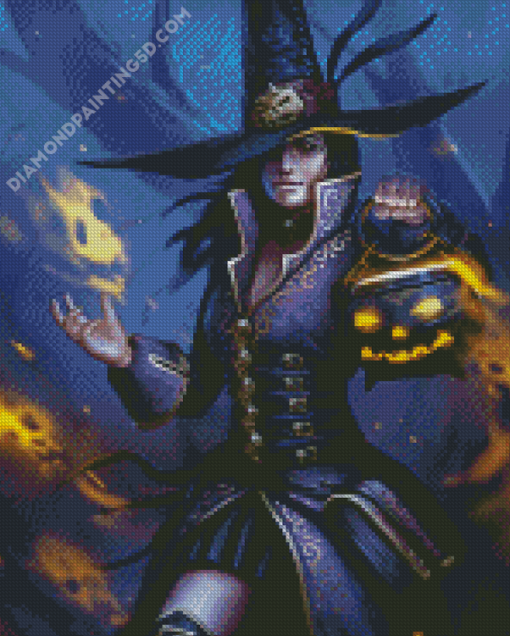 Aesthetic Halloween Witch Diamond Paintings