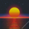 Aesthetic Sunset Over Water Diamond Paintings