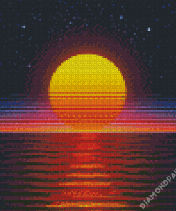 Aesthetic Sunset Over Water Diamond Paintings