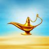 Aesthetic Golden Genie Lamp Diamond Paintings