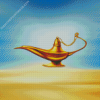 Aesthetic Golden Genie Lamp Diamond Paintings