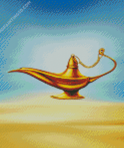 Aesthetic Golden Genie Lamp Diamond Paintings