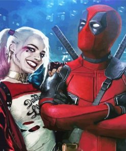 Aesthetic Harley And Deadpool Diamond Paintings