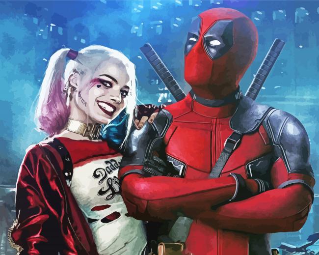 Aesthetic Harley And Deadpool Diamond Paintings