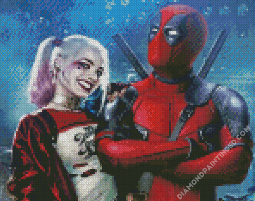 Aesthetic Harley And Deadpool Diamond Paintings