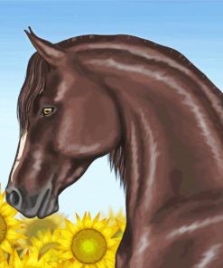 Aesthetic Horse With Sunflowers Diamond Paintings