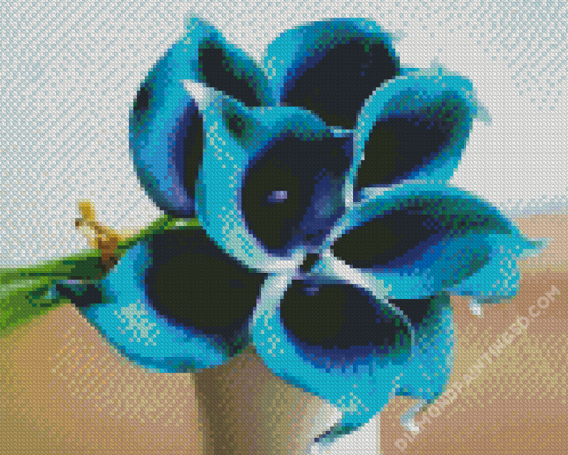 Beautiful Blue And Purple Flower Diamond Paintings