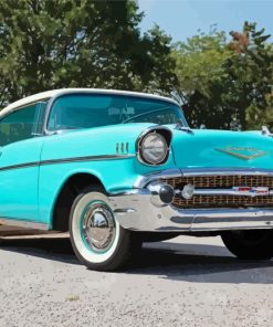 Blue 1957 Chevy Diamond Paintings