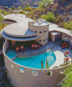 Circular Sun House By Frank Iloyd Wright Diamond Paintings