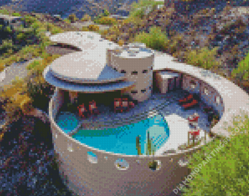 Circular Sun House By Frank Iloyd Wright Diamond Paintings