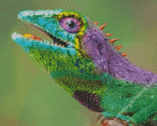 Colorful Bearded Dragon Diamond Paintings